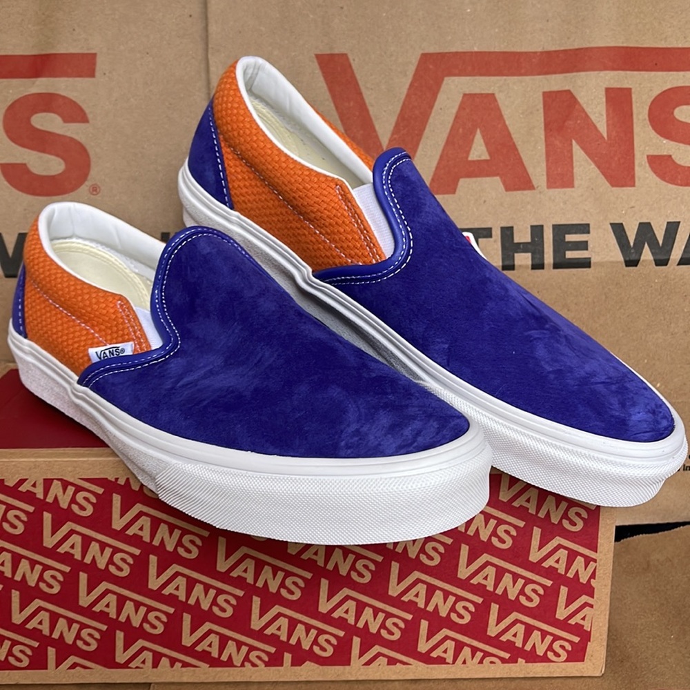 Vans Classic Slip On P&C Royal Blue/ Apricot Buff sneakers WMNS - Picture 6 of 16